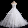 Sin tirantes de hombro V-cuello Organza vestido de boda taobao